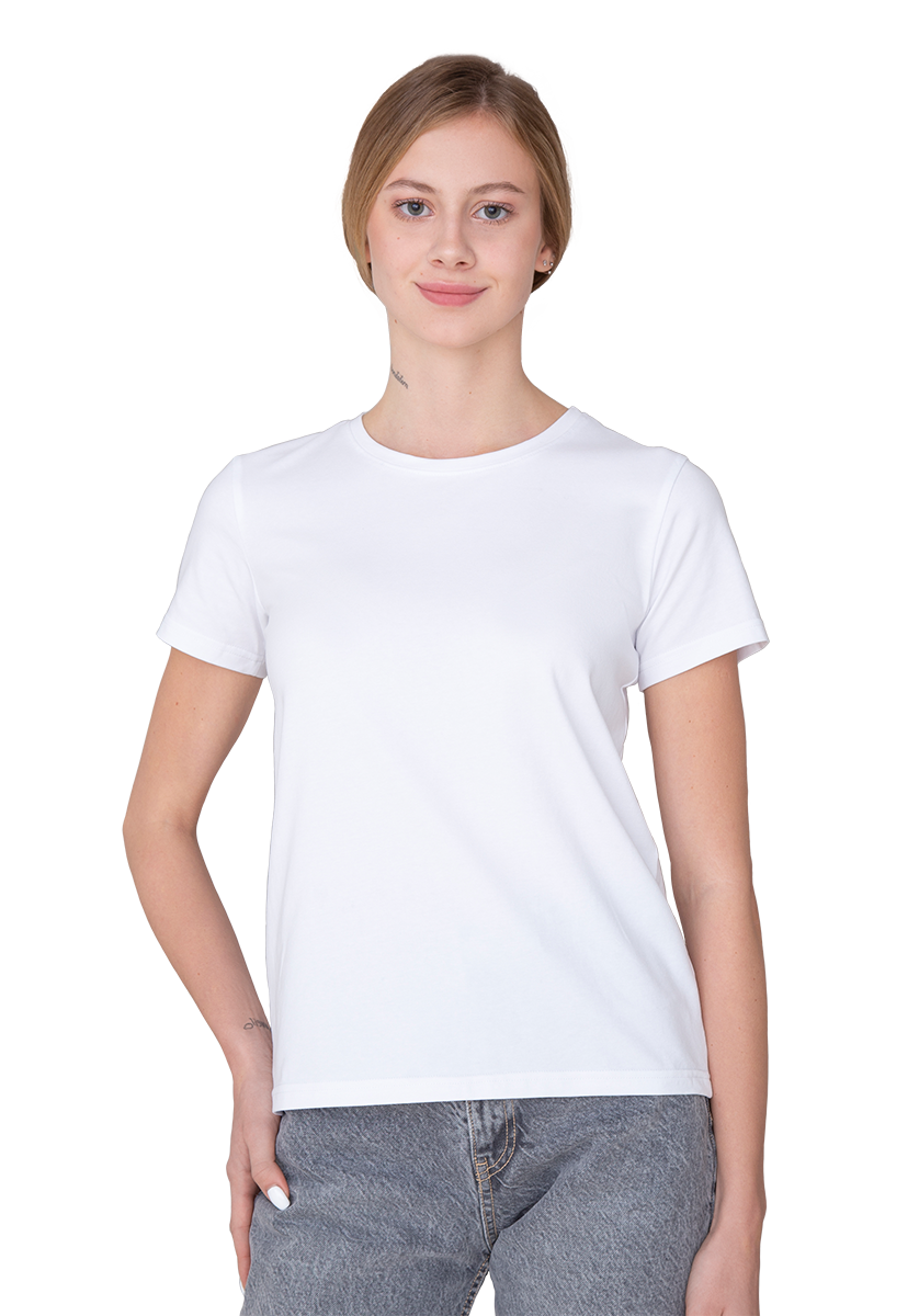 Женская футболка премиум белая