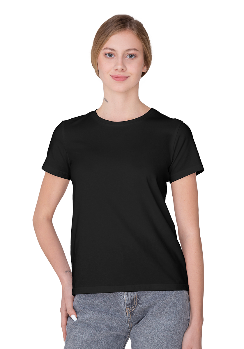 Женская футболка премиум черная