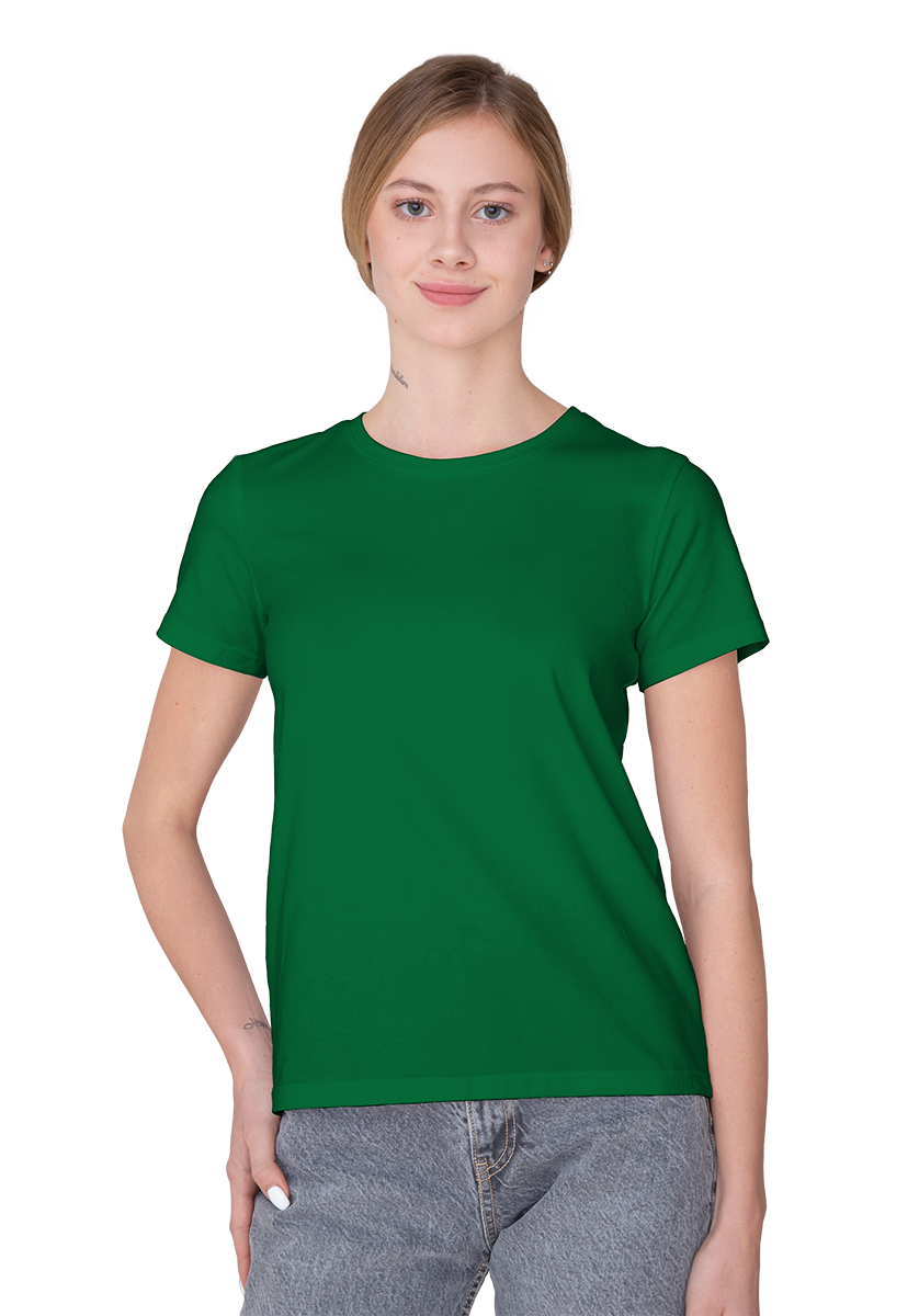 Женская футболка премиум зеленая