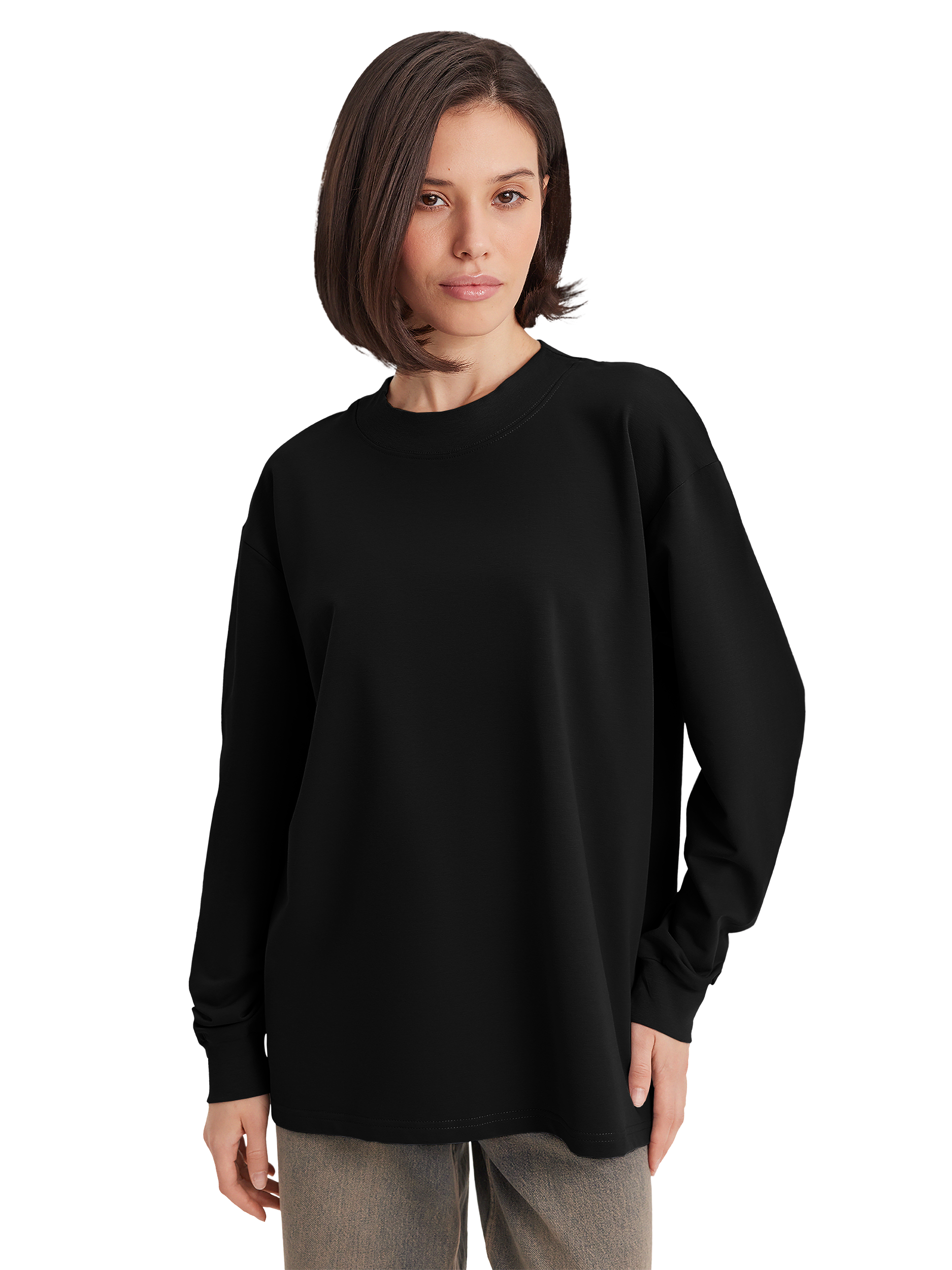 лонгслив ямайка оверсайз черный