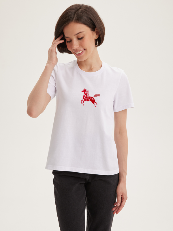 футболка женская Лошадка