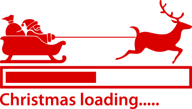 christmas loading red